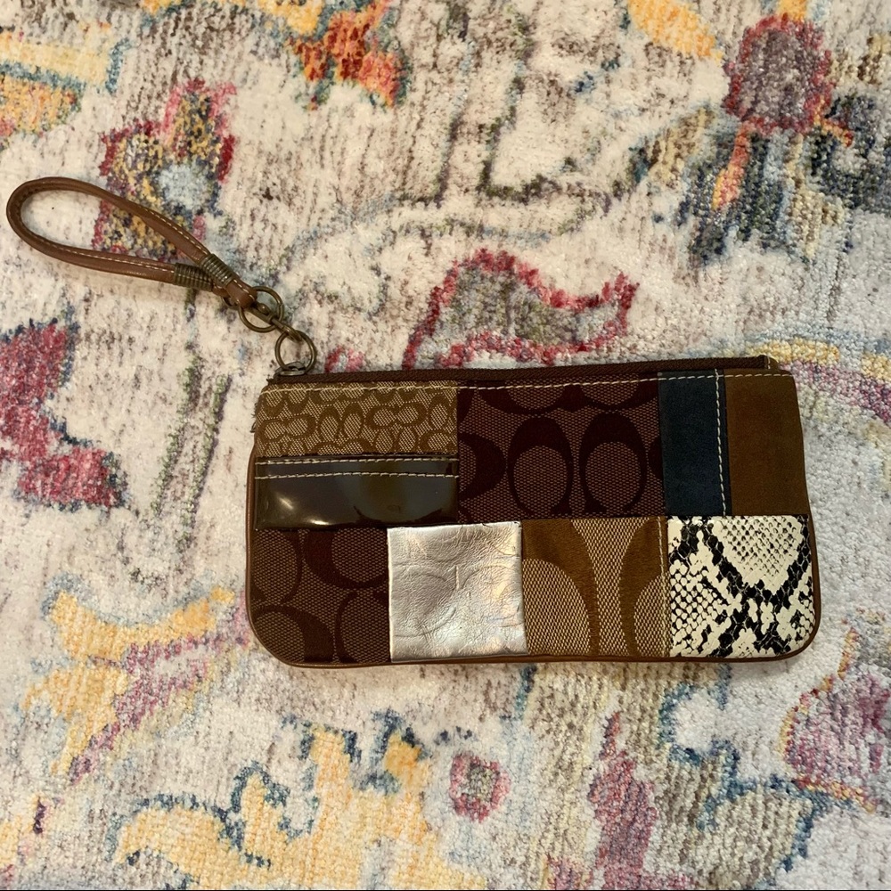 Y2K Coach patchwork wristlet